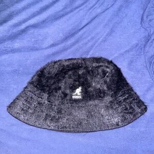 Kangol Black Faux Fur Bucket Hat